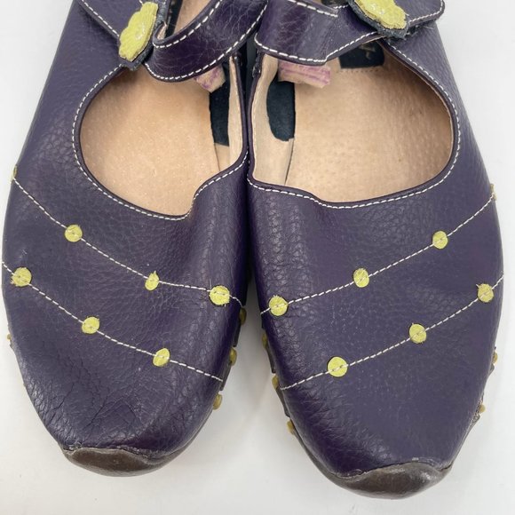 bernie mev. Purple Yellow Leather Flats & Loafers | Size 40EU - Picture 5 of 8